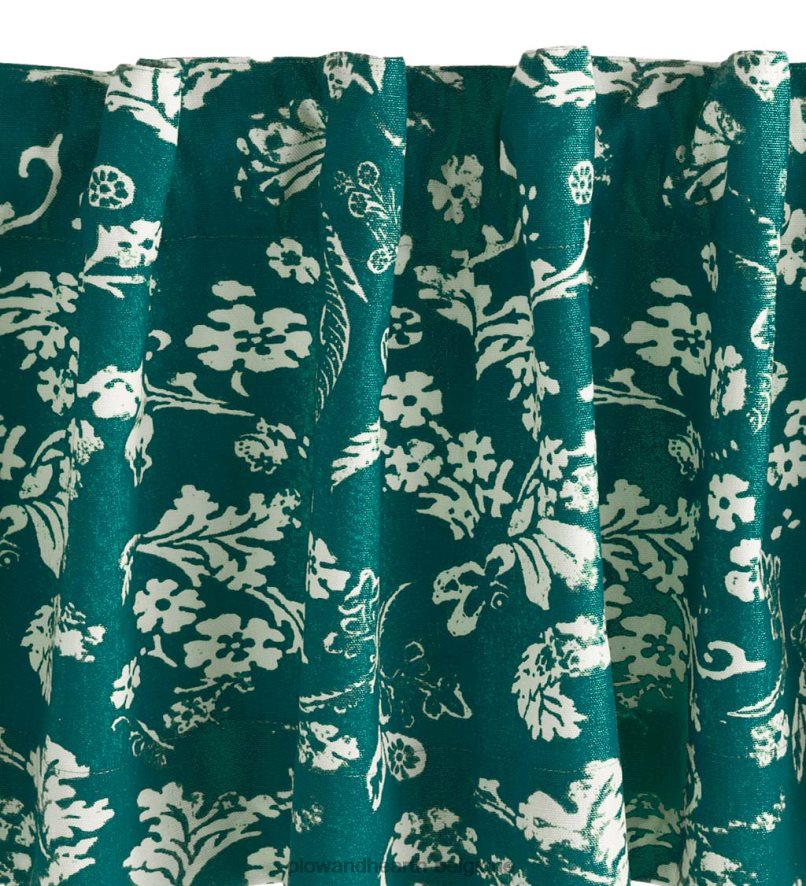 60H0823148 Plow & Hearth Panneau de rideau isolé à passe-tringle en damassé floral, 42 l x 63 l - rouge articles ménagers