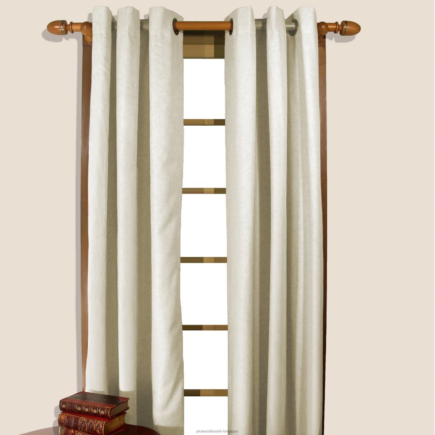 60H0823170 Plow & Hearth Rideau isolé à œillets filé à la maison, 72 l - rouge articles ménagers