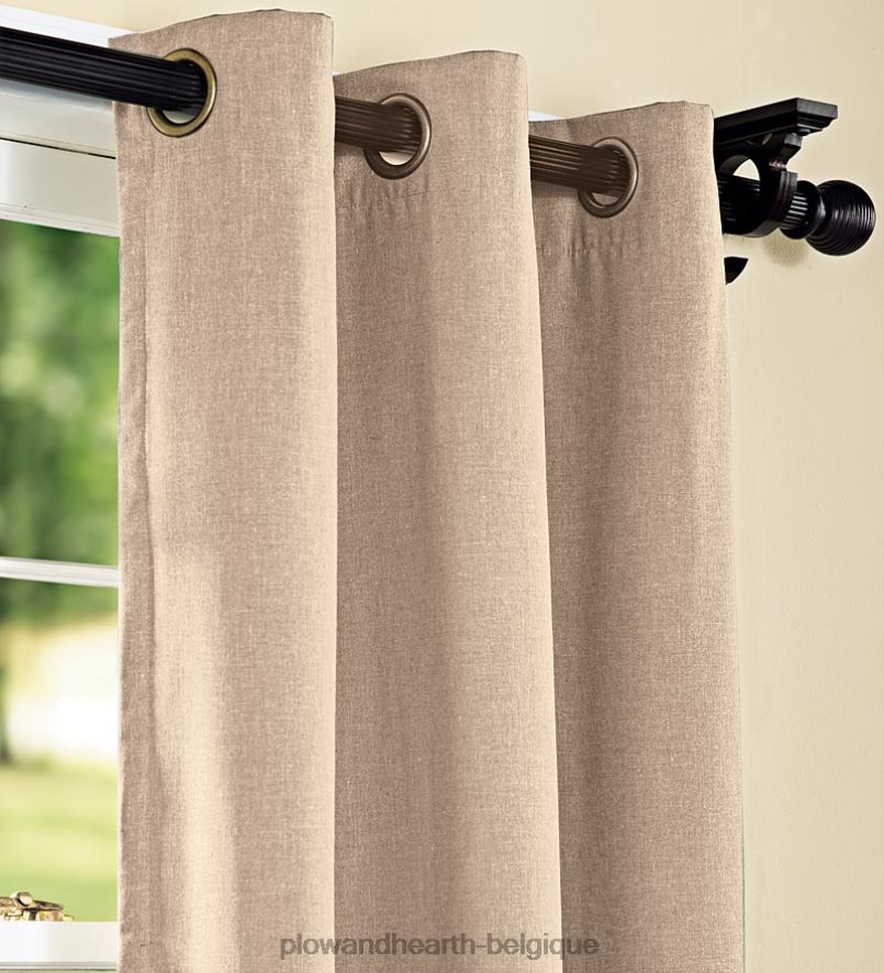 60H0823170 Plow & Hearth Rideau isolé à œillets filé à la maison, 72 l - rouge articles ménagers