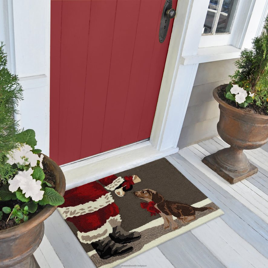 60H0821323 Plow & Hearth tapis d'accent de bon chien crocheté à la main intérieur/extérieur articles ménagers