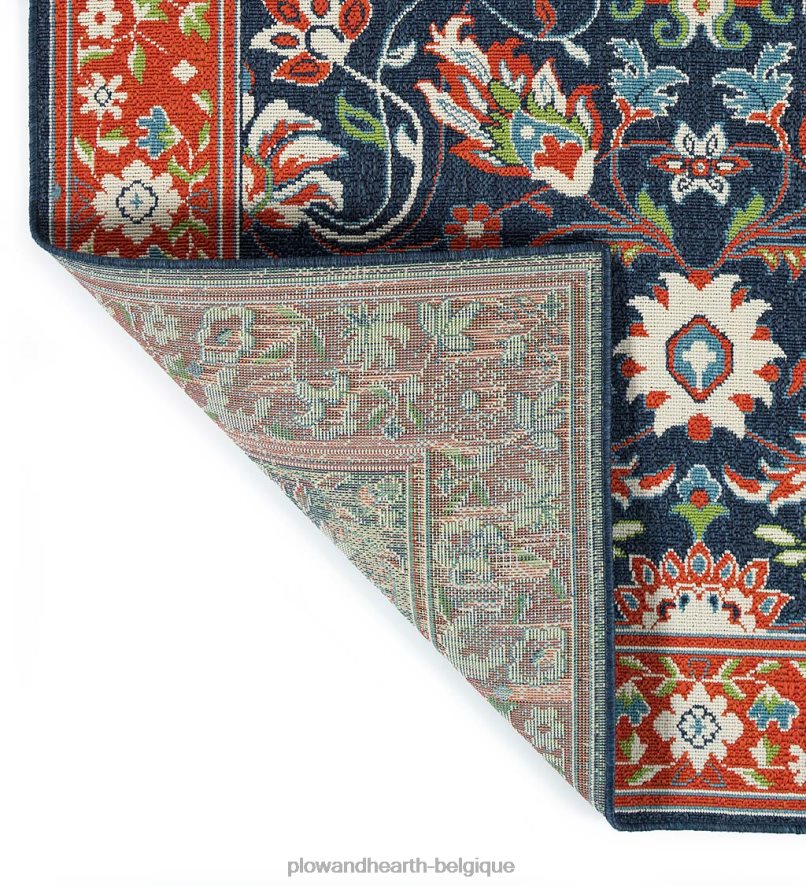 60H0821397 Plow & Hearth Tapis intérieur/extérieur en polypropylène à bordure Brunswick articles ménagers