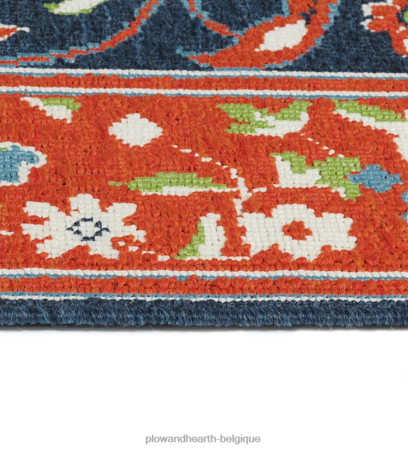 60H0821397 Plow & Hearth Tapis intérieur/extérieur en polypropylène à bordure Brunswick articles ménagers