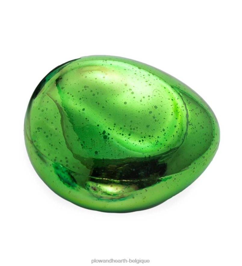 60H0821680 Plow & Hearth Roches de jardin lumineuses décoratives en verre d'art éclairé - vert articles ménagers