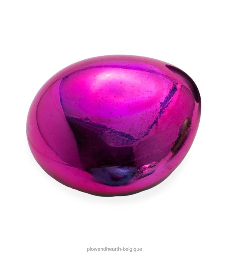 60H0821680 Plow & Hearth Roches de jardin lumineuses décoratives en verre d'art éclairé - vert articles ménagers