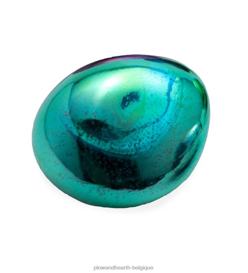 60H0821680 Plow & Hearth Roches de jardin lumineuses décoratives en verre d'art éclairé - vert articles ménagers