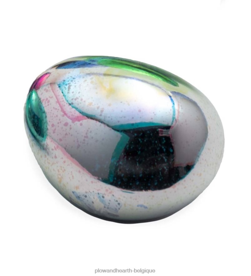 60H0821680 Plow & Hearth Roches de jardin lumineuses décoratives en verre d'art éclairé - vert articles ménagers