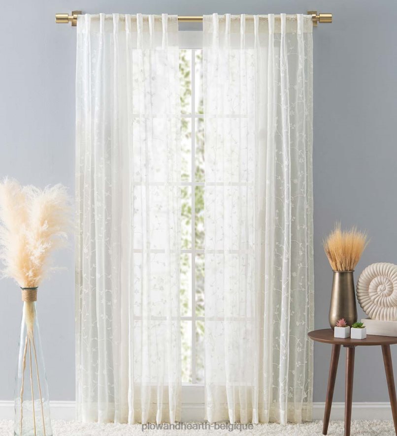 60H0822604 Plow & Hearth rideaux de fleurs transparents articles ménagers
