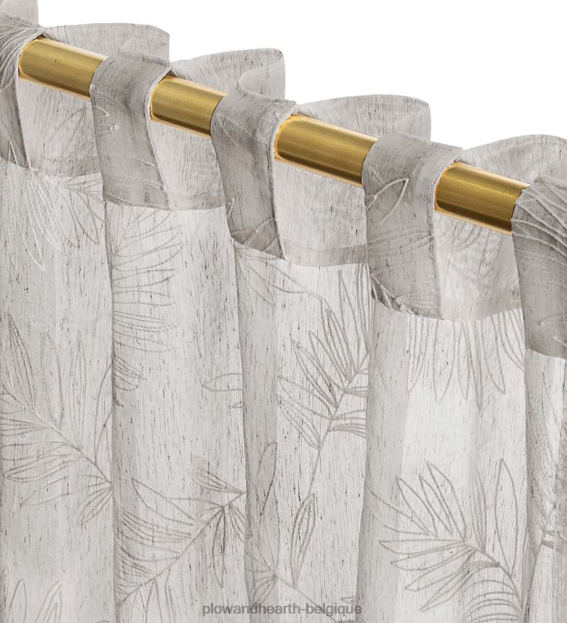 60H0822610 Plow & Hearth rideaux de feuilles transparentes articles ménagers