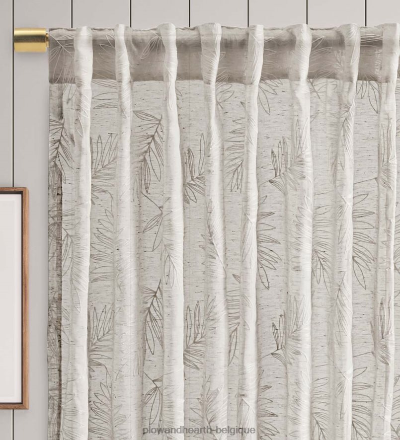 60H0822610 Plow & Hearth rideaux de feuilles transparentes articles ménagers