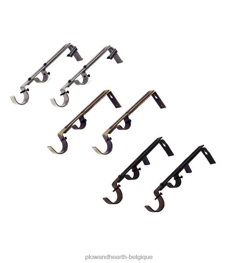 60H0822637 Plow & Hearth supports à double tige, paire - expresso articles ménagers