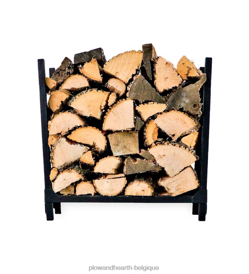 60H0822847 Plow & Hearth support à bois portable - noir accessoires