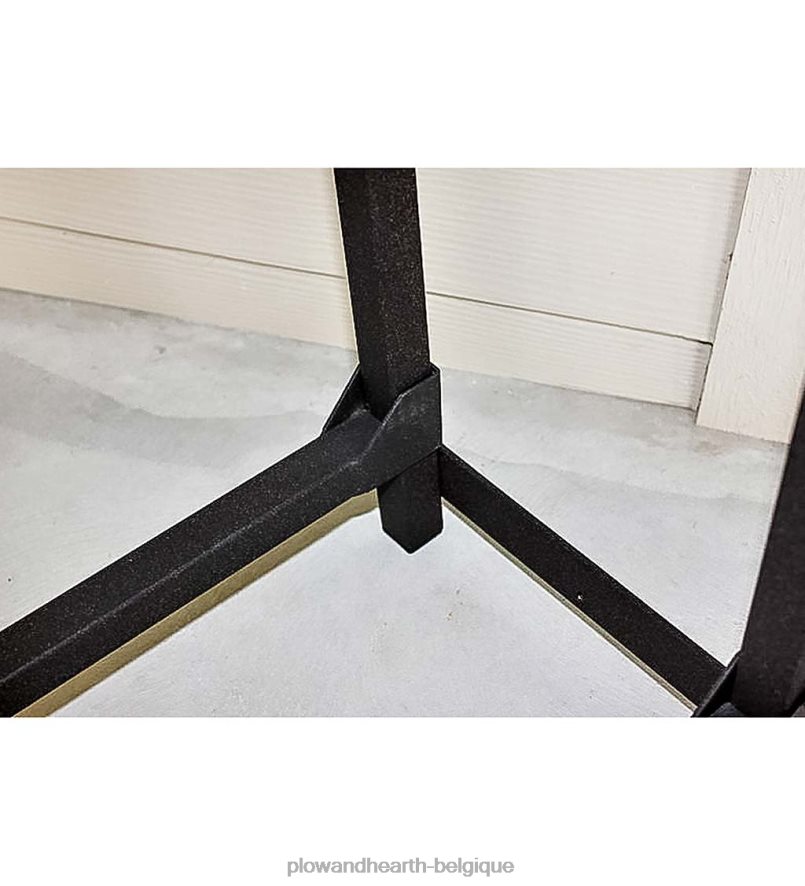60H0822847 Plow & Hearth support à bois portable - noir accessoires