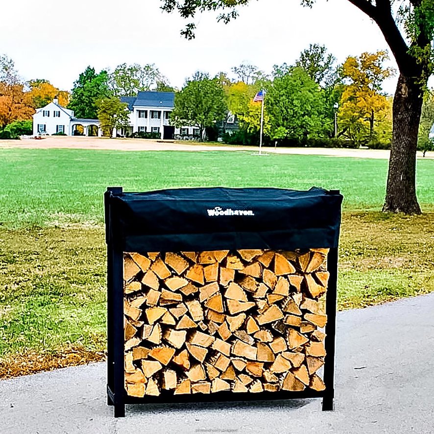 60H0822849 Plow & Hearth support à bois portable avec couvercle accessoires