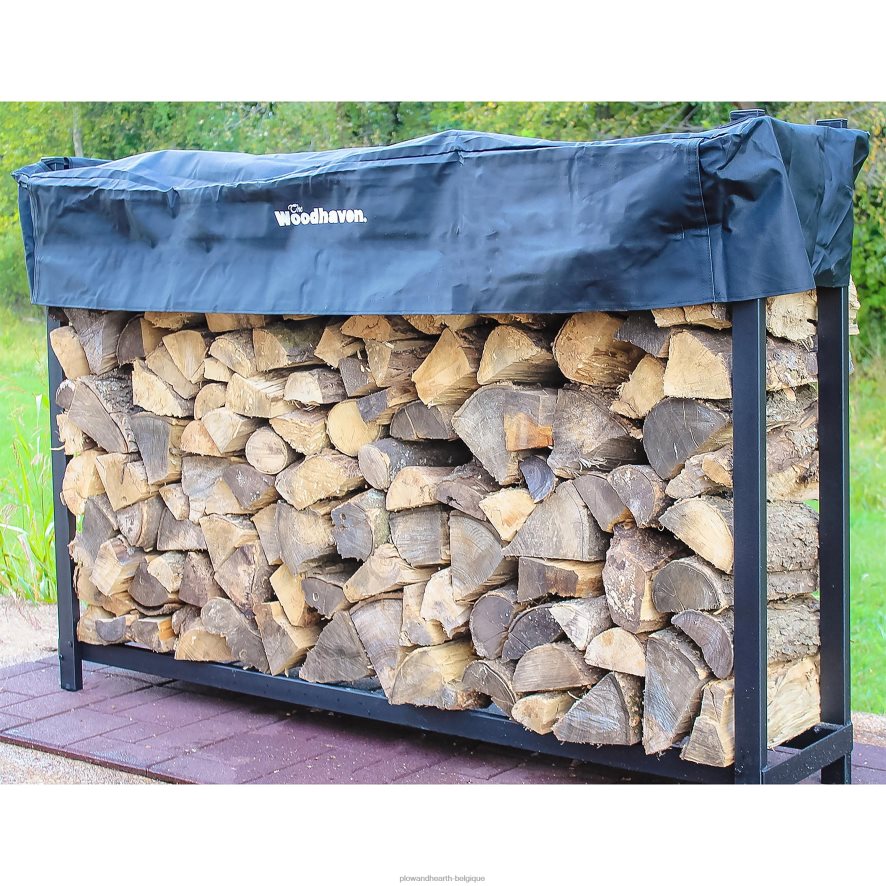 60H0822849 Plow & Hearth support à bois portable avec couvercle accessoires