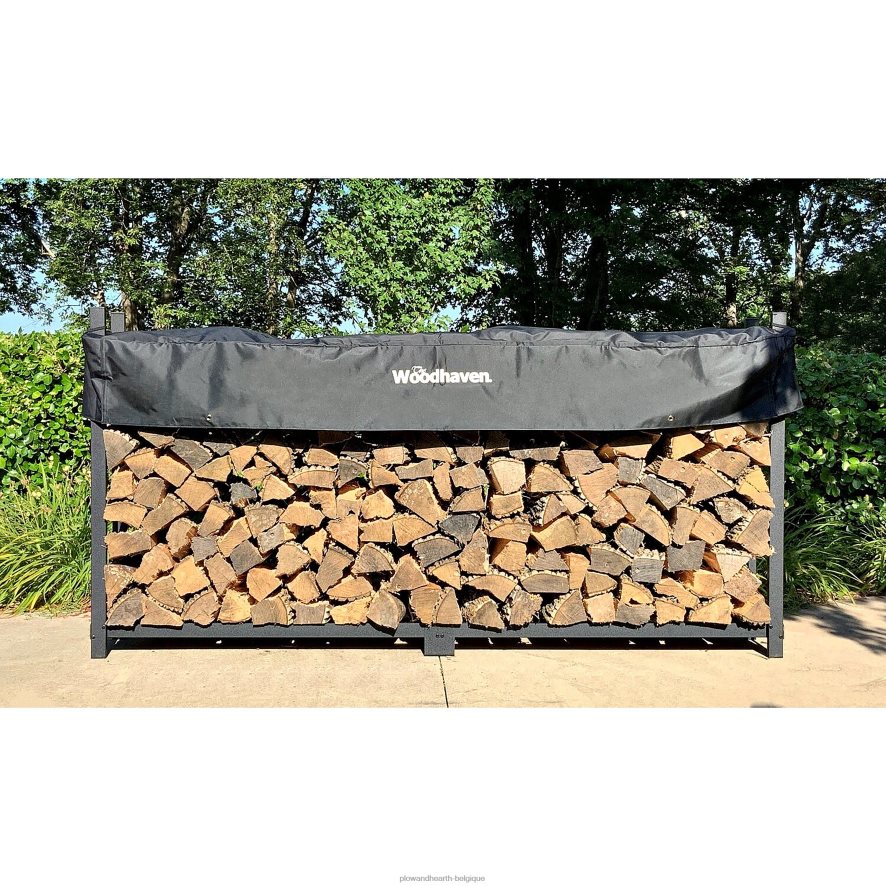 60H0822849 Plow & Hearth support à bois portable avec couvercle accessoires