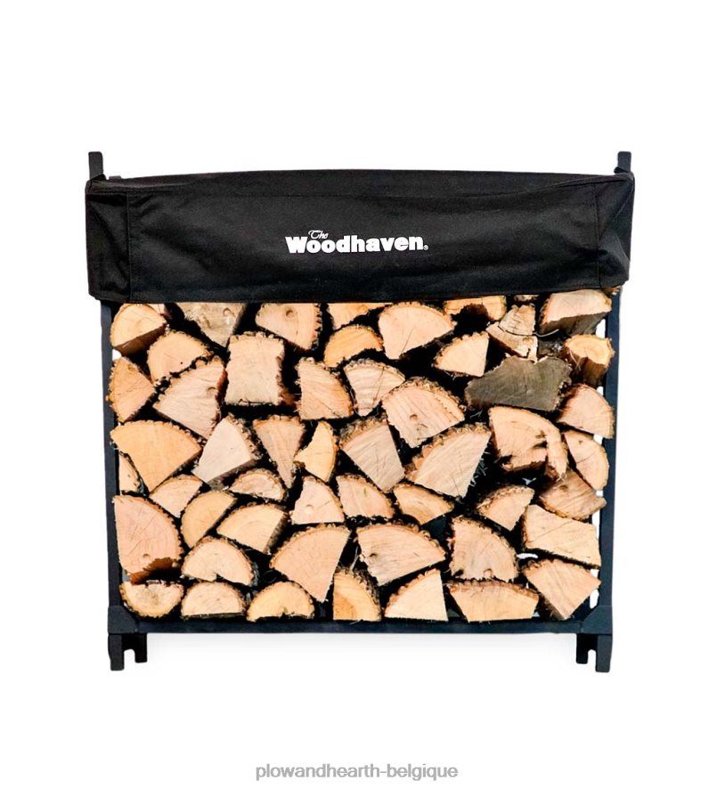 60H0822849 Plow & Hearth support à bois portable avec couvercle accessoires