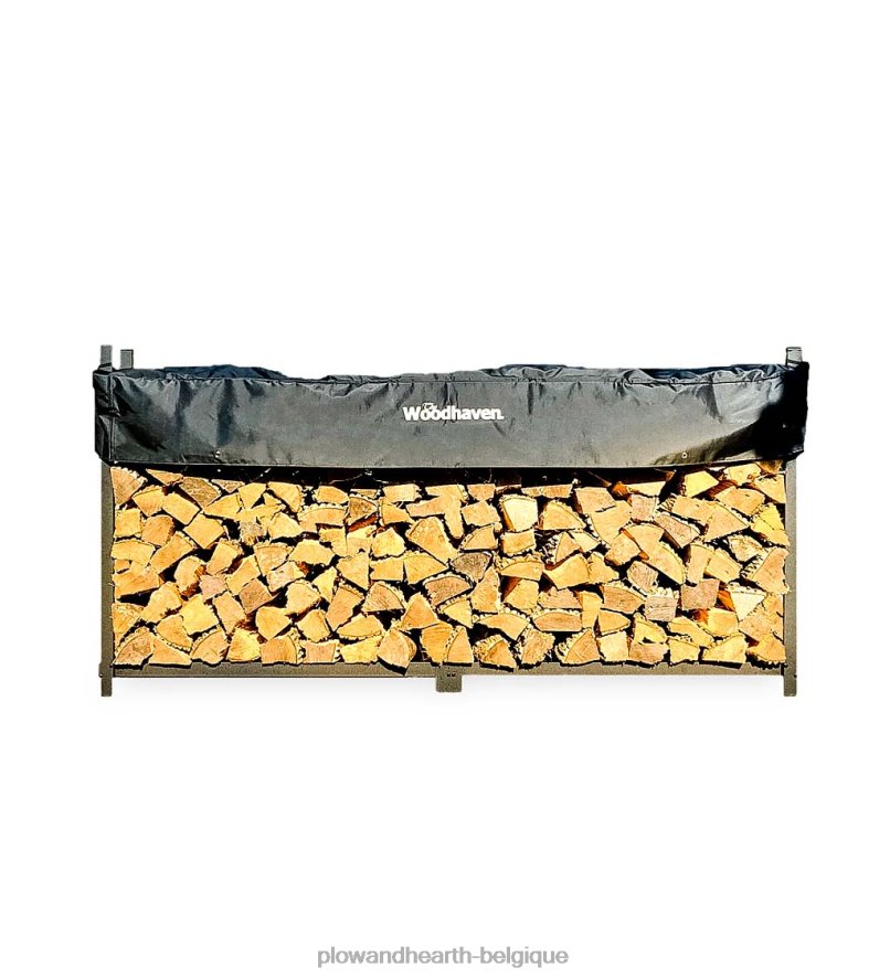 60H0822849 Plow & Hearth support à bois portable avec couvercle accessoires