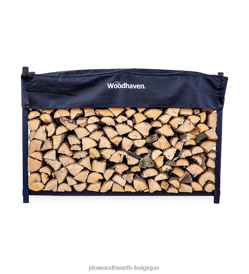 60H0822849 Plow & Hearth support à bois portable avec couvercle accessoires