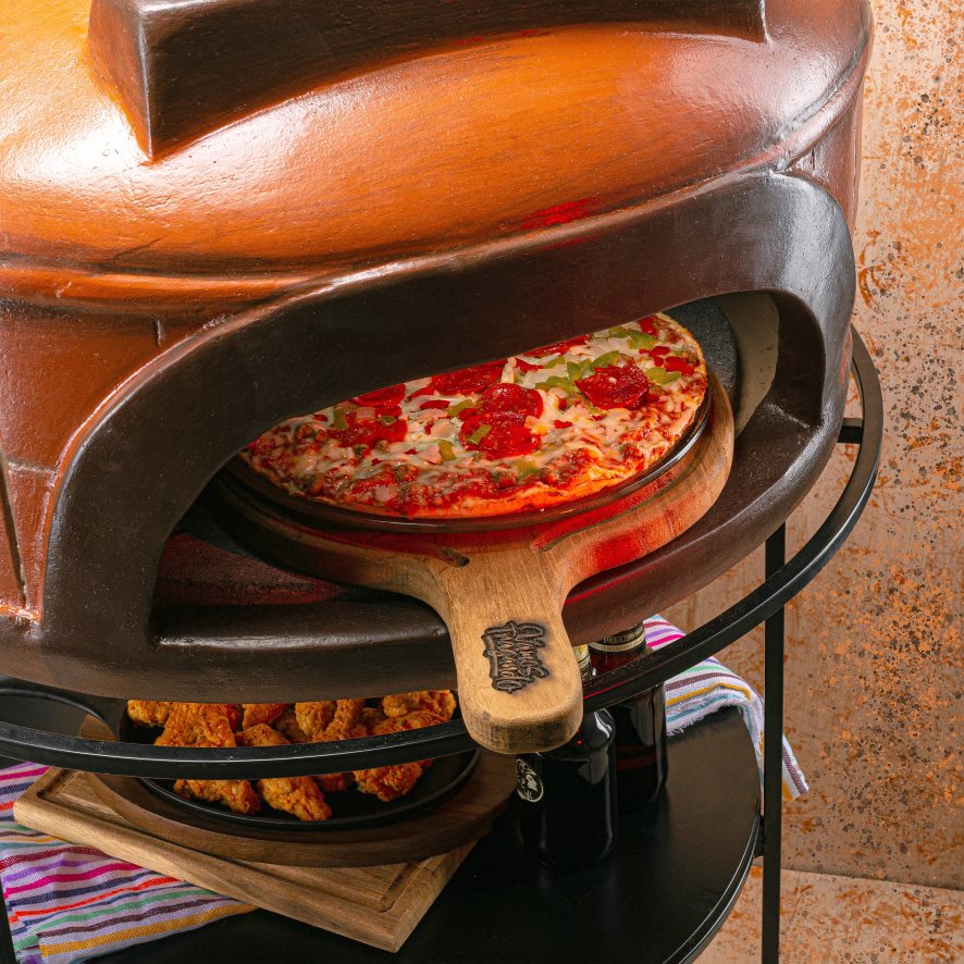 60H0822941 Plow & Hearth Four à pizza Talavera Ravello accessoires