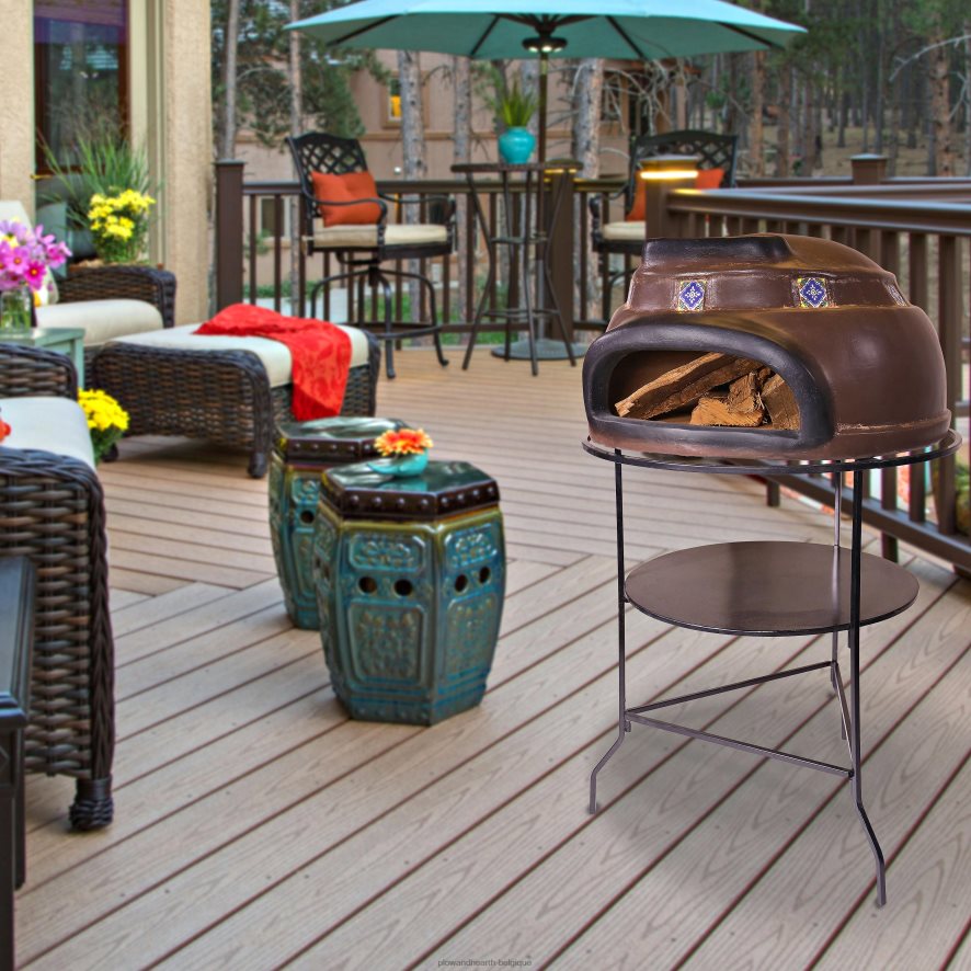 60H0822944 Plow & Hearth grand four à pizza Talavera accessoires