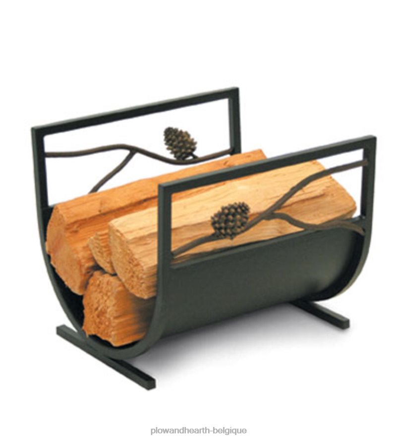 60H0822971 Plow & Hearth porte-bûches en pomme de pin accessoires
