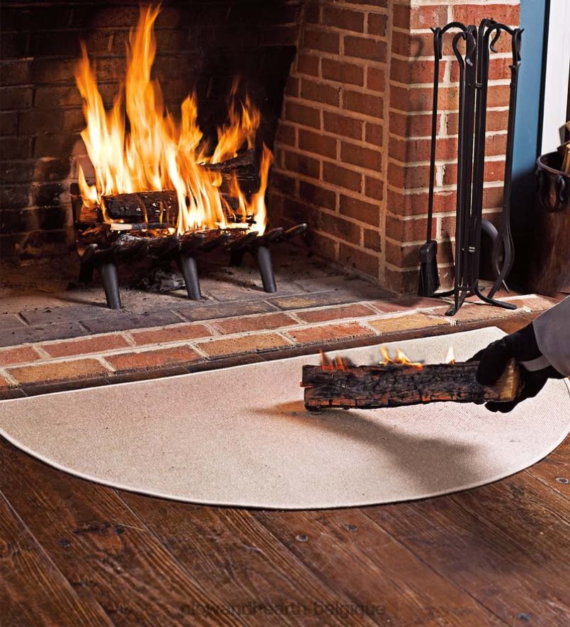 60H0822801 Plow & Hearth tapis demi-rond en fibre de verre ignifuge accessoires
