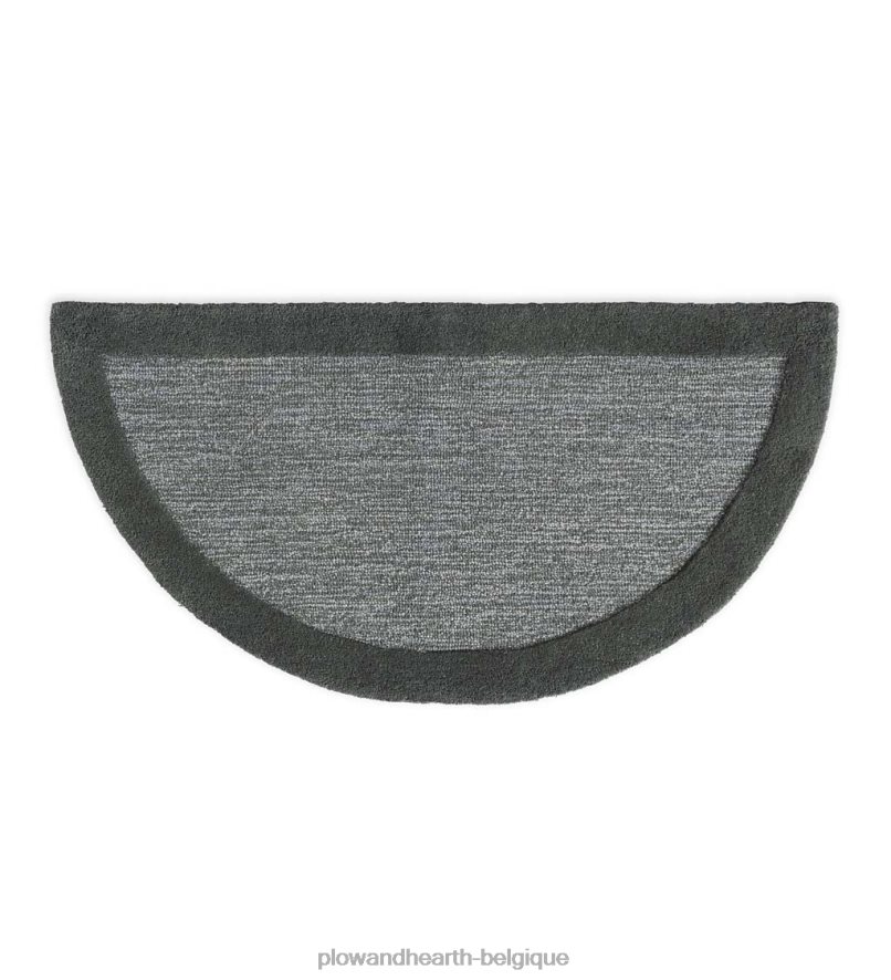 60H0822802 Plow & Hearth Tapis demi-rond à bandes madrid, 2' x 4' - baie accessoires