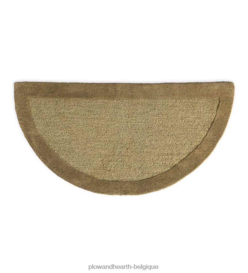 60H0822802 Plow & Hearth Tapis demi-rond à bandes madrid, 2' x 4' - baie accessoires