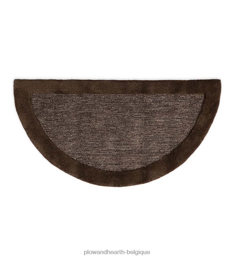 60H0822802 Plow & Hearth Tapis demi-rond à bandes madrid, 2' x 4' - baie accessoires