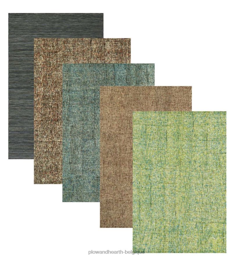 60H0822806 Plow & Hearth tapis en laine Southport, 3'6 x 5'6 - basilic accessoires
