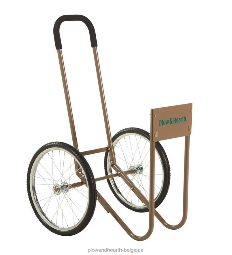 60H0823253 Plow & Hearth chariot à bois roulant et couvercle accessoires