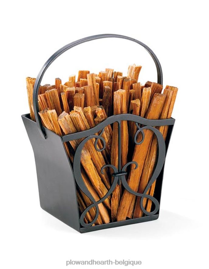 60H0822711 Plow & Hearth Caddie Cypher Fatwood avec 4 lb. bois gras cheminée