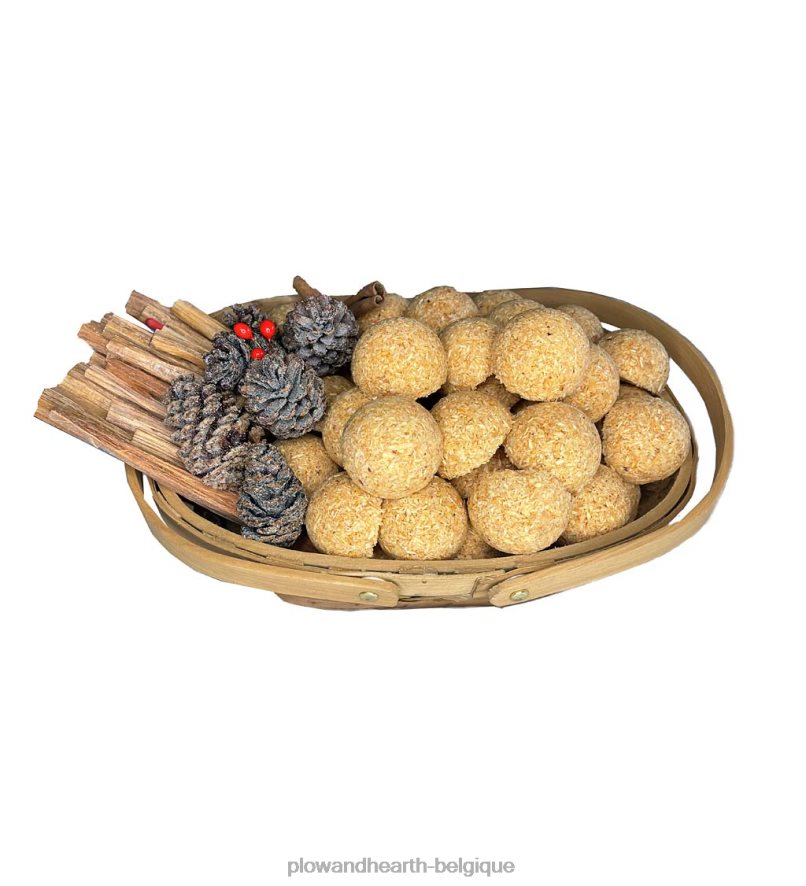 60H0822714 Plow & Hearth Coffret cadeau allume-feu dans un panier pique-nique cheminée