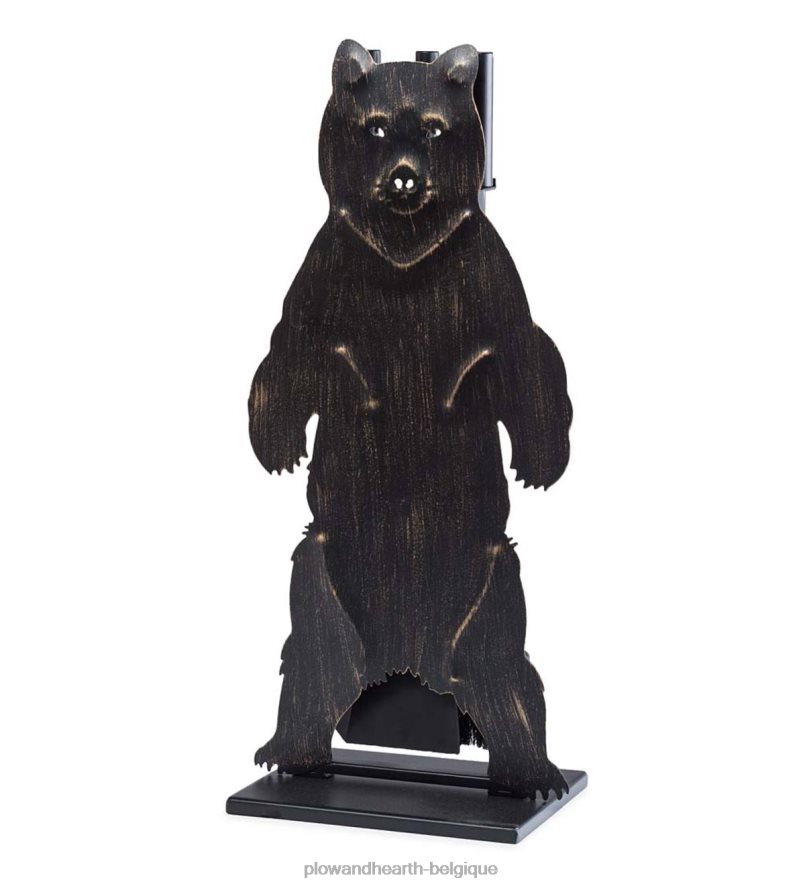 60H0822744 Plow & Hearth Ensemble d'outils de cheminée ours de montagne de Shenandoah cheminée