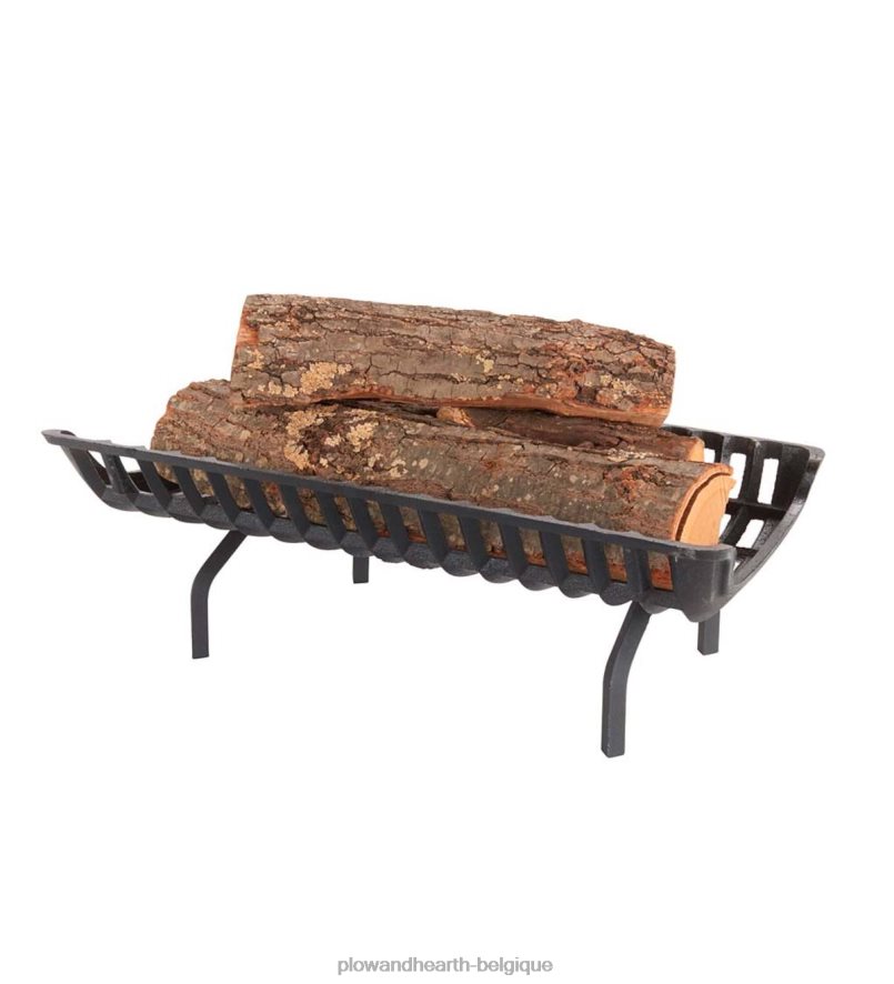 60H0822811 Plow & Hearth grille de cheminée auto-alimentée panier en fonte cheminée