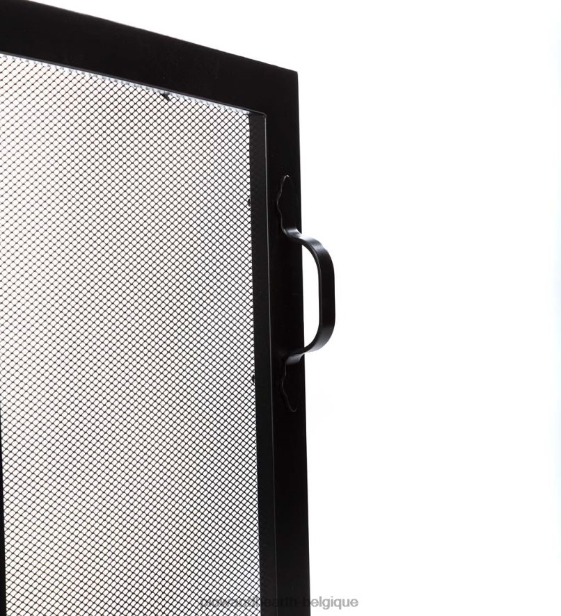 60H0822878 Plow & Hearth St. Pare-feu à garde plate avec médaillon en verre Charles cheminée