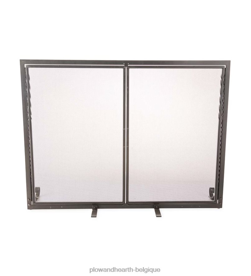 60H0823240 Plow & Hearth pare-feu Deep Creek avec portes, grand - noir cheminée