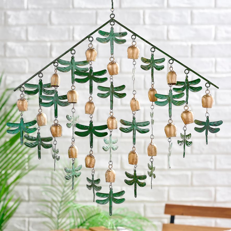 60H082128 Plow & Hearth icônes de jardin à plusieurs niveaux et cloches mobiles à vent - papillon cour et jardin