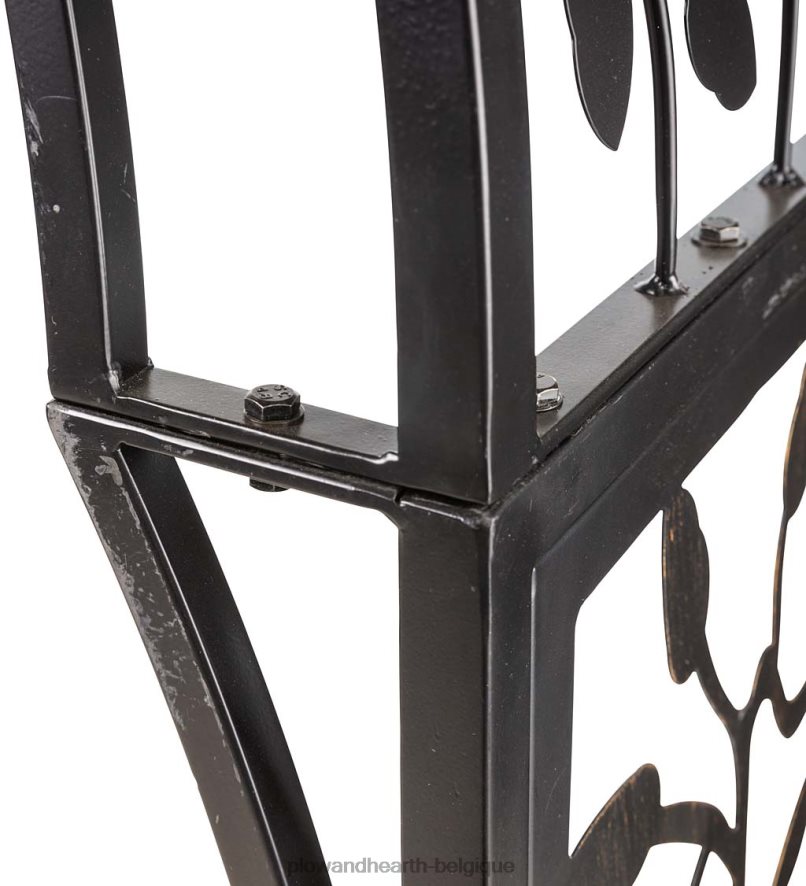 60H082169 Plow & Hearth Tonnelle de jardin en forme d'arbre de vie en métal avec portail cour et jardin