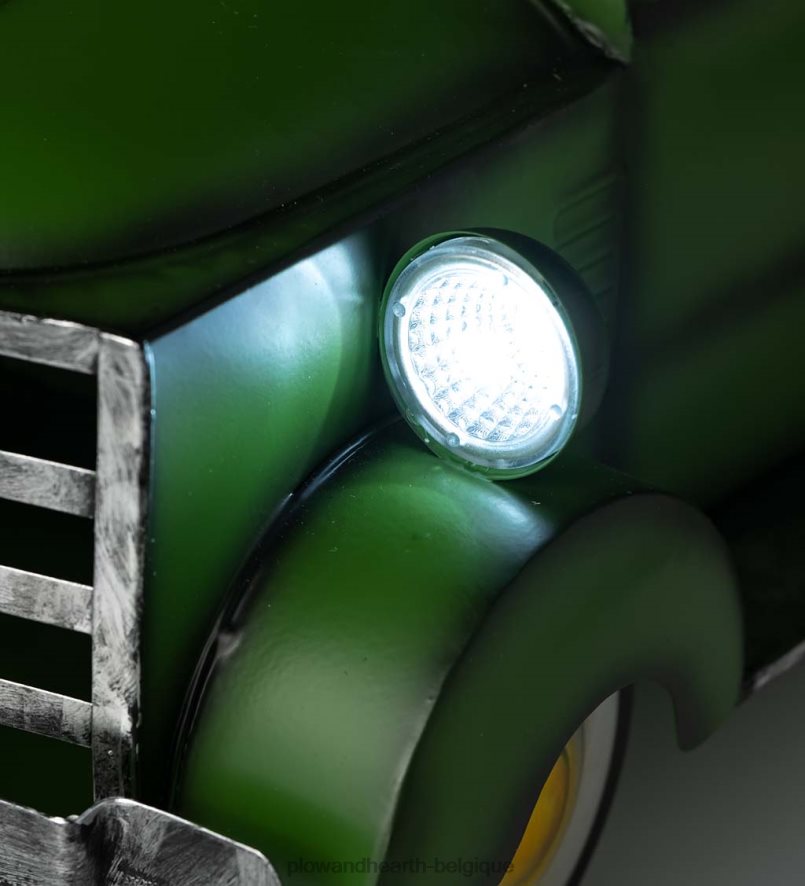 60H082187 Plow & Hearth jardinière de camionnette solaire de style vintage - rouge cour et jardin