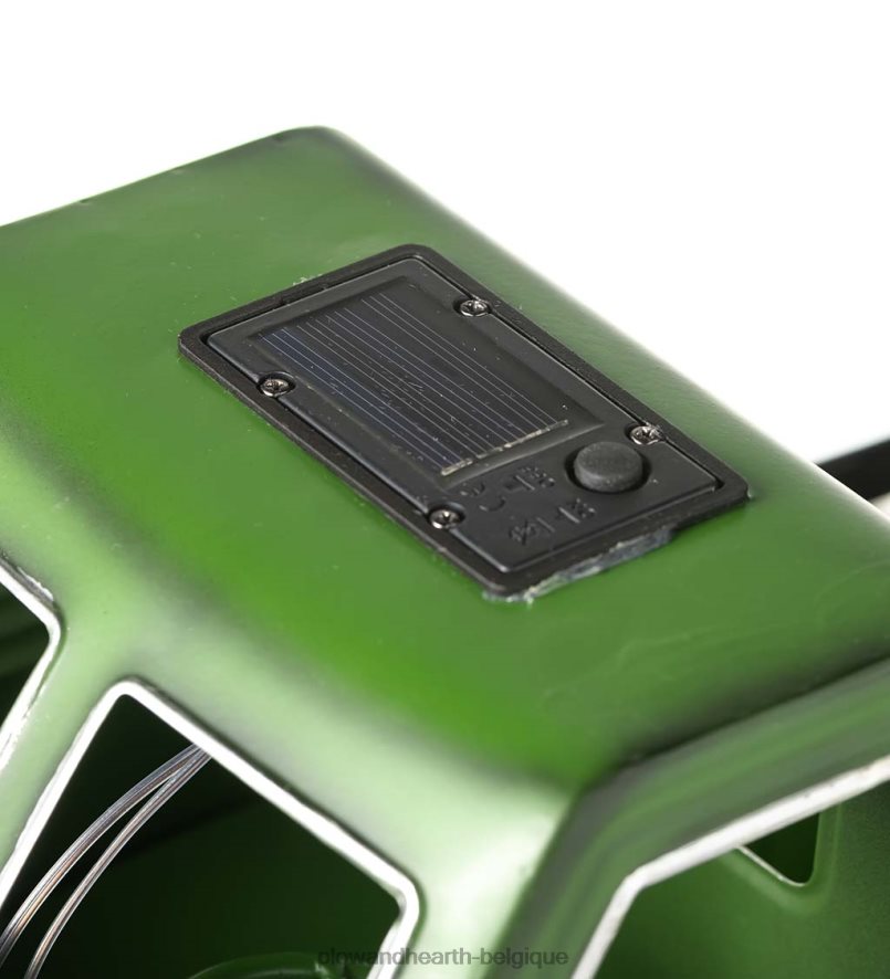 60H082187 Plow & Hearth jardinière de camionnette solaire de style vintage - rouge cour et jardin