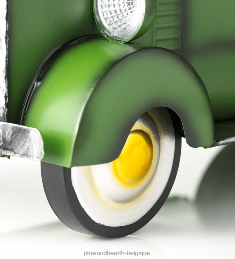 60H082187 Plow & Hearth jardinière de camionnette solaire de style vintage - rouge cour et jardin