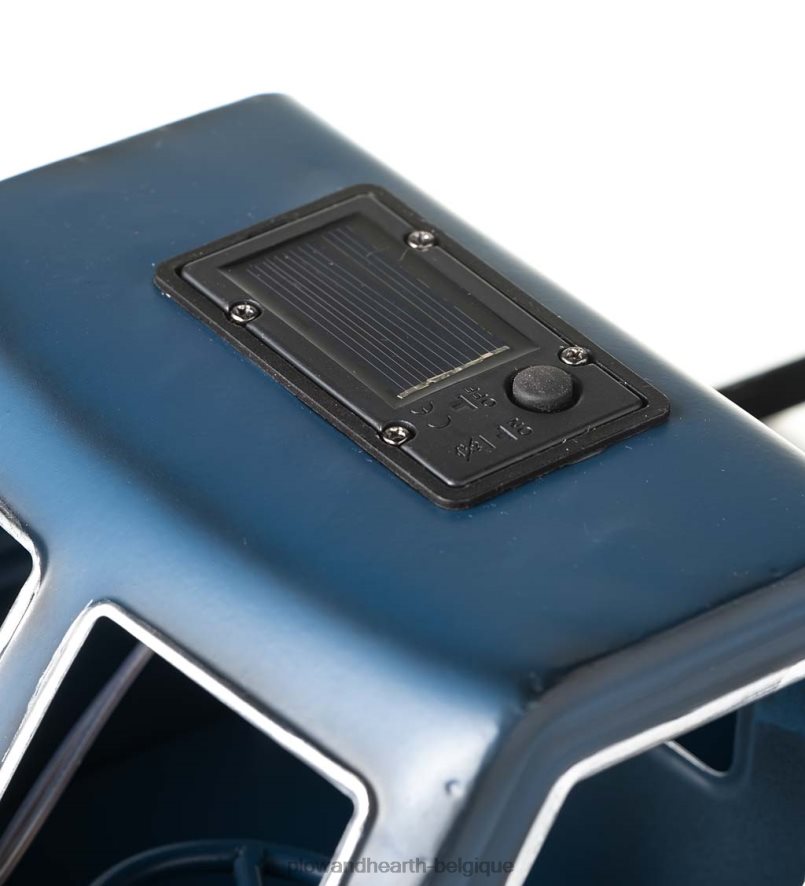 60H082187 Plow & Hearth jardinière de camionnette solaire de style vintage - rouge cour et jardin