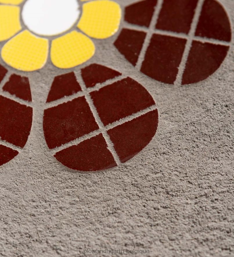 60H082194 Plow & Hearth tremplin en mosaïque - rouge cour et jardin