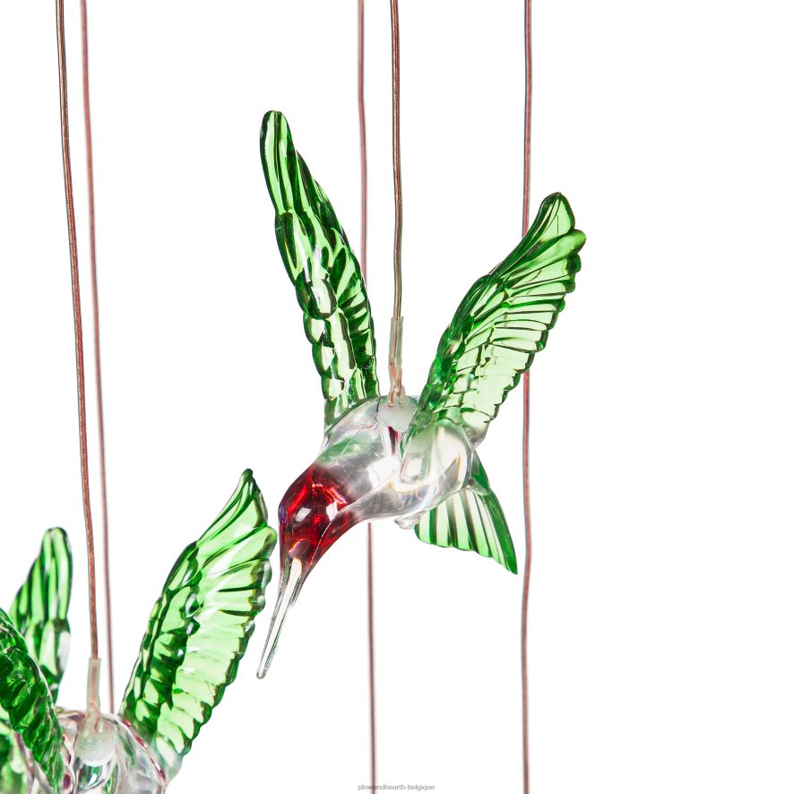 60H082198 Plow & Hearth mobile solaire à couleurs changeantes avec colibris cour et jardin