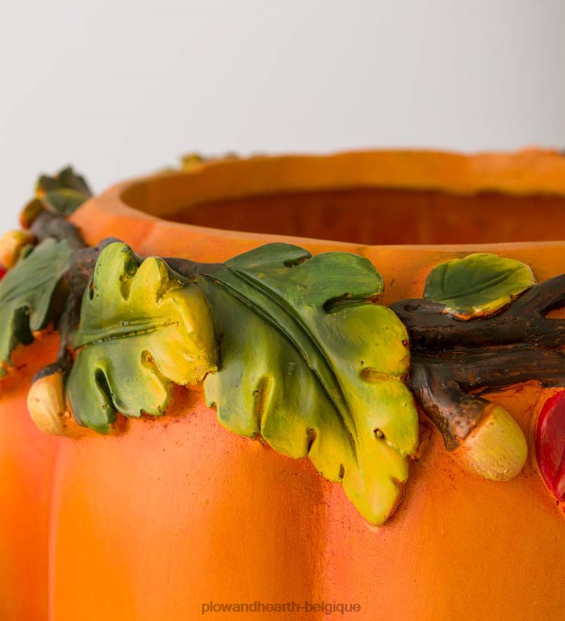 60H082208 Plow & Hearth jardinières de citrouilles intérieures/extérieures, ensemble de 2 cour et jardin