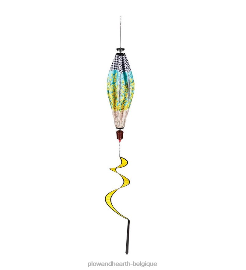 60H082279 Plow & Hearth spinner de ballon de jardin de printemps - forsythia cour et jardin