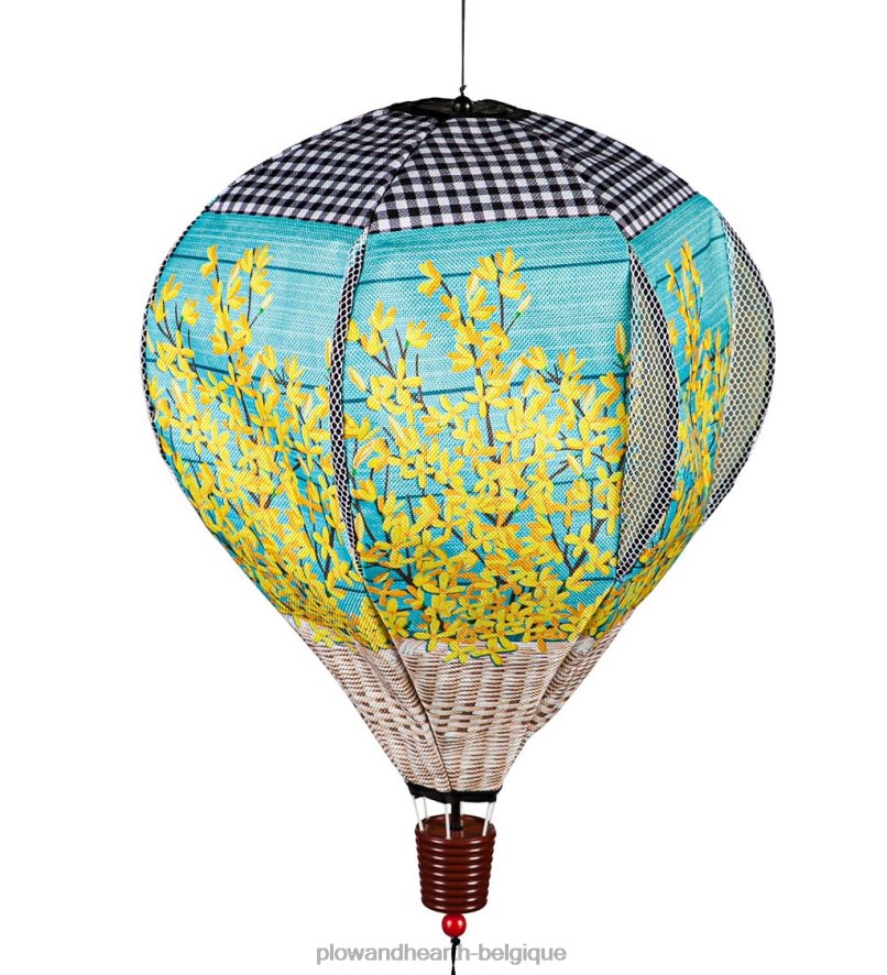 60H082279 Plow & Hearth spinner de ballon de jardin de printemps - forsythia cour et jardin