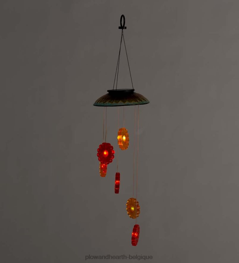 60H082373 Plow & Hearth mobile solaire à couleurs changeantes avec tournesols cour et jardin