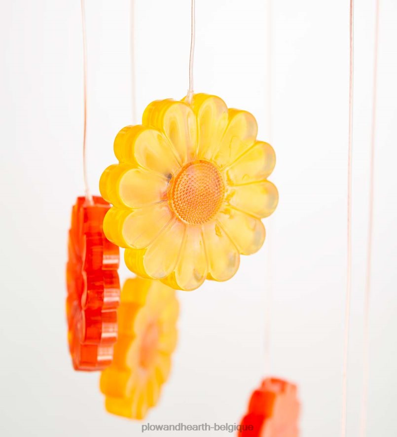 60H082373 Plow & Hearth mobile solaire à couleurs changeantes avec tournesols cour et jardin